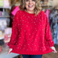 Adore You Plus-Size Long Sleeve Pearl Top