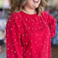 Adore You Plus-Size Long Sleeve Pearl Top