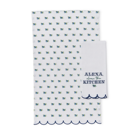 "Alexa, Clean the Kitchen" Set of 2 Dish Towels