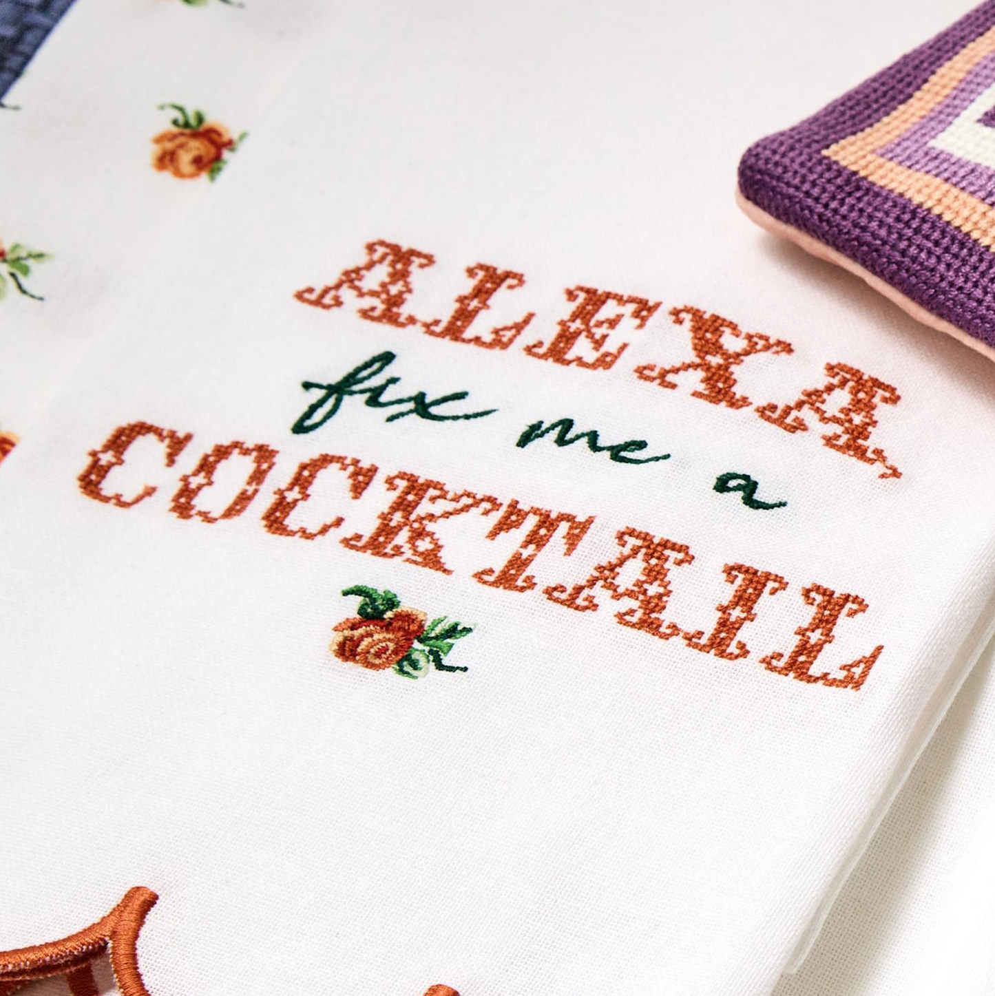 "Alexa, Fix Me a Cocktail" Set of 2 Dish Towels