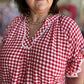 All-American Darling Curvy Red Gingham Top
