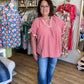 All-American Darling Curvy Red Gingham Top