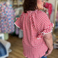 All-American Darling Curvy Red Gingham Top