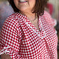 All-American Darling Curvy Red Gingham Top