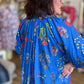 All Eyes on You Curvy Blue Print Dress