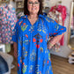 All Eyes on You Curvy Blue Print Dress