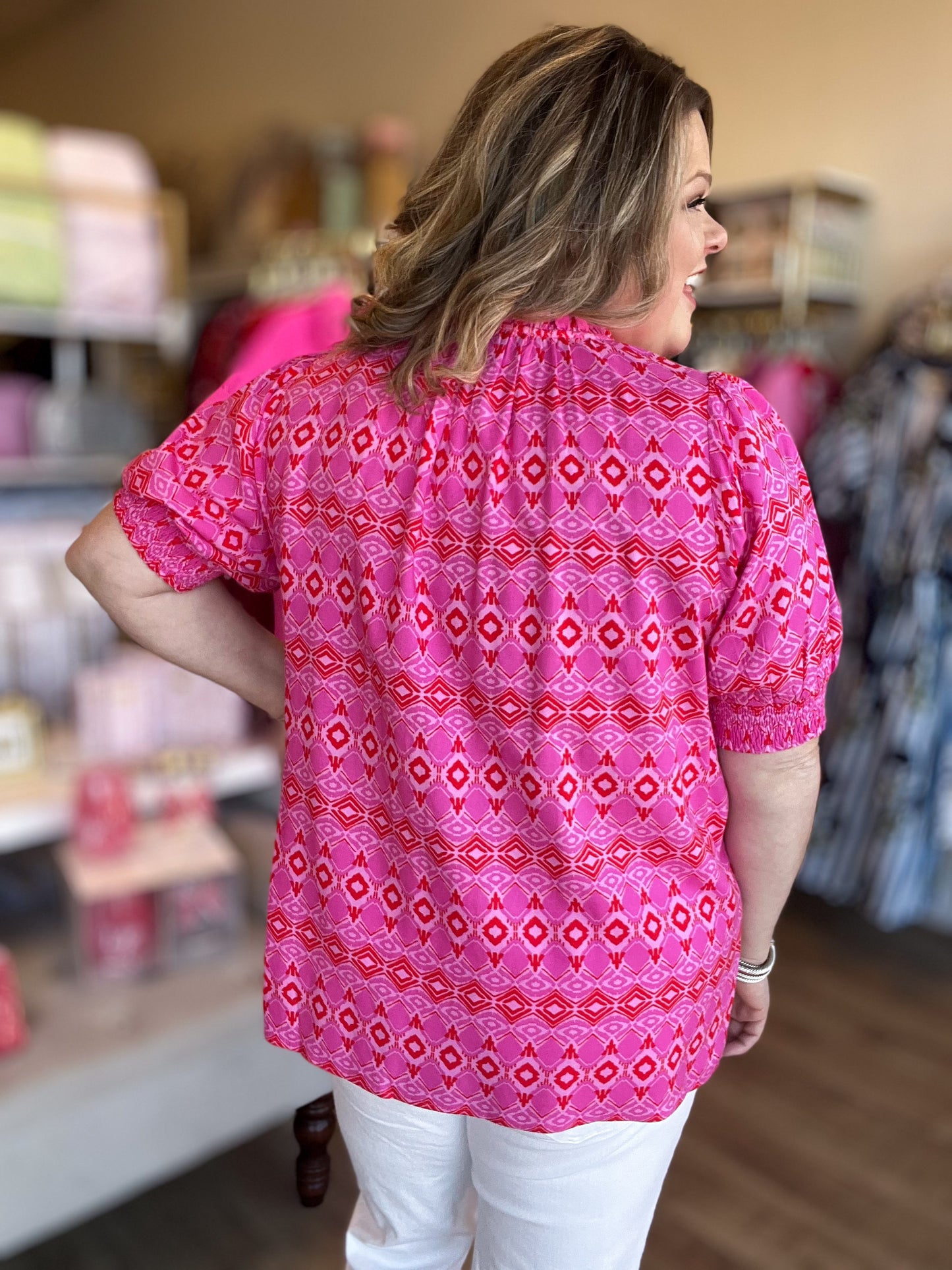 All You Need is Love Plus-Size Pink & Red Top