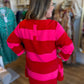 RESTOCKED! All is Bright Plus-Size Red & Pink Stripe Dress