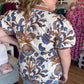 Amber Reverie Curvy Ecru Button Down Top