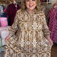 Amber & Oak Curvy Camel Print Maxi Dress