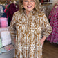 Amber & Oak Curvy Camel Print Maxi Dress