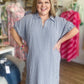 Americana Charm Curvy Navy Gingham Midi Dress