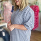 Americana Charm Curvy Navy Gingham Midi Dress