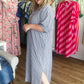 Americana Charm Curvy Navy Gingham Midi Dress