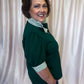 And It's Good Curvy Green Stripe Collar Top