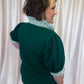 And It's Good Curvy Green Stripe Collar Top