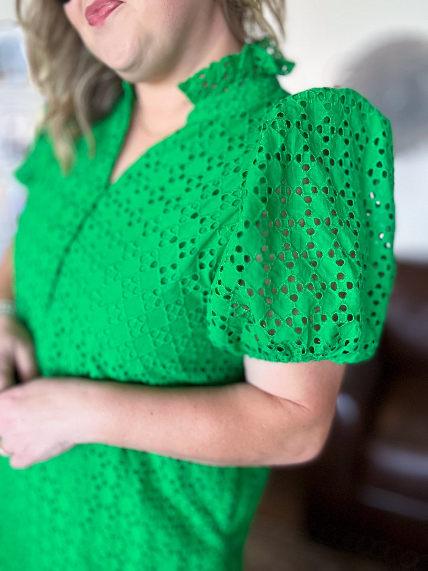 Apple of My Eye(let) Curvy Green Midi Dress
