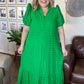 Apple of My Eye(let) Curvy Green Midi Dress