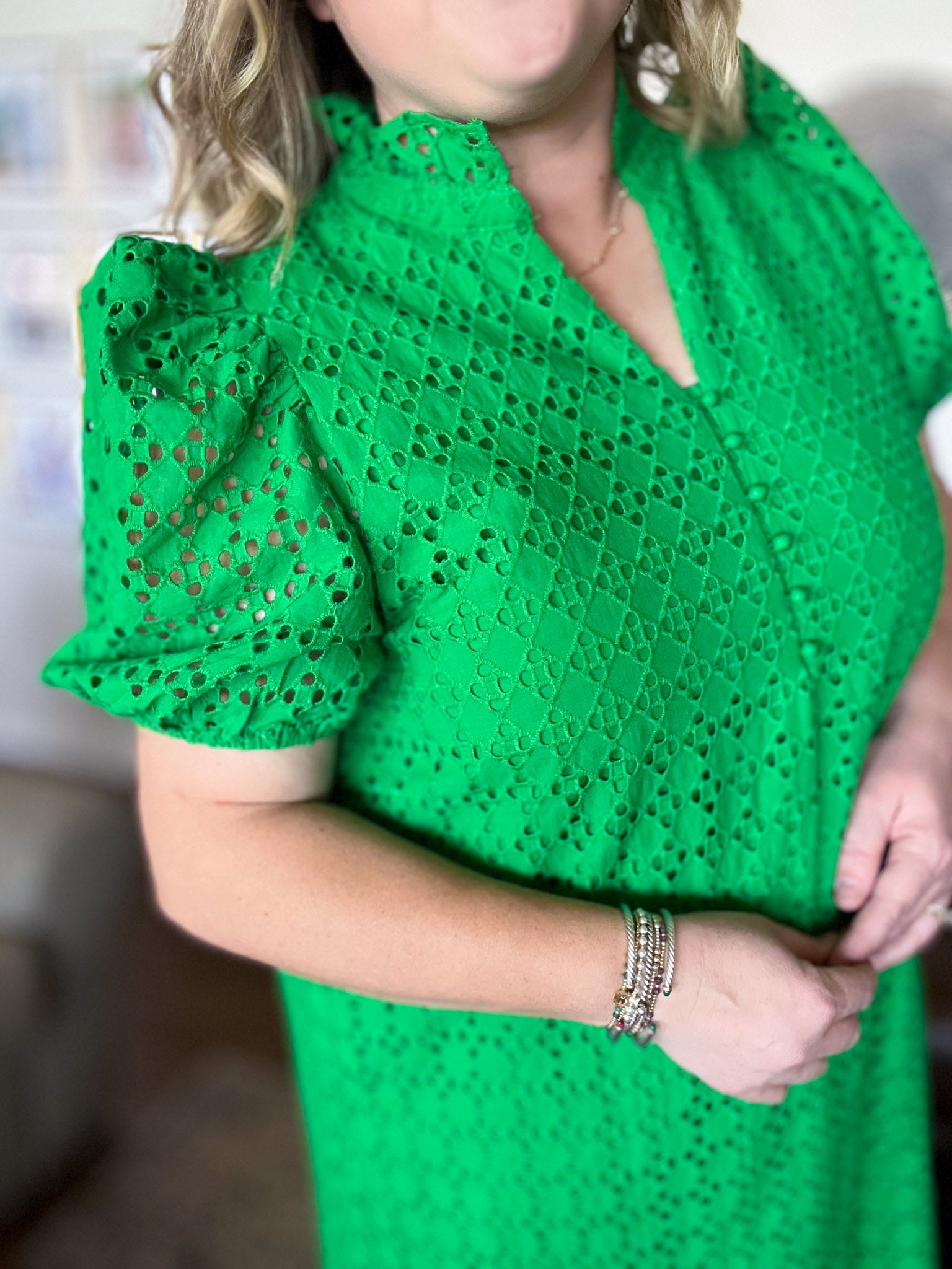 Apple of My Eye(let) Curvy Green Midi Dress Small Apple of My Eye(let) Curvy Green Midi Dress Small
