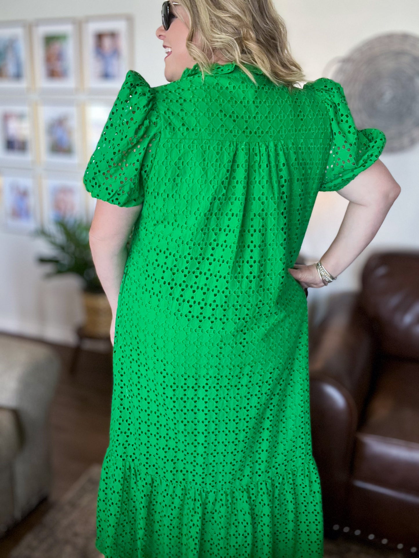 Apple of My Eye(let) Curvy Green Midi Dress