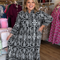 Ash & Oak Curvy Black Print Maxi Dress