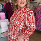 Auburn & Oak Curvy Brick Print Maxi Dress