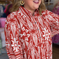 Auburn & Oak Curvy Brick Print Maxi Dress