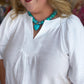 August Glow Plus-Size Off White Top
