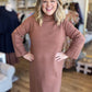 Autumn Breeze Mocha Sweater Midi Dress