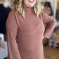 Autumn Breeze Mocha Sweater Midi Dress
