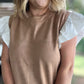 Autumn Chic Plus-Size Faux Suede Flutter Sleeve Top