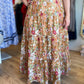 Autumn Dream Terra Cotta Curvy Floral Midi Dress