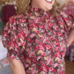 Autumn Drift Curvy Brick Floral Midi Dress