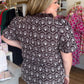 Autumn Embroidery Curvy Brown Floral Top