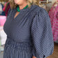 Autumn Evermore Curvy Navy Plaid Midi Dress