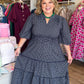Autumn Evermore Curvy Navy Plaid Midi Dress