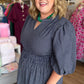 Autumn Evermore Curvy Navy Plaid Midi Dress