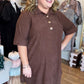 Autumn Mod Curvy Brown Corduroy Mini Dress