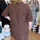 Autumn Mod Curvy Brown Corduroy Mini Dress