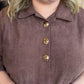 Autumn Mod Curvy Brown Corduroy Mini Dress