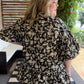 Autumn Muse Curvy Black Floral Peplum Top