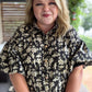 Autumn Muse Curvy Black Floral Peplum Top