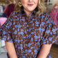 Autumn Muse Curvy Brown Floral Peplum Top