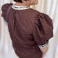 Autumn Safari Curvy Brown Leopard Trim Top