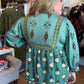 Autumn Tapestry Curvy Sage Babydoll Top
