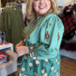 Autumn Tapestry Curvy Sage Babydoll Top