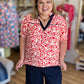 Baby, You're a Firework Curvy Red Swirl Top
