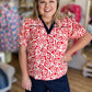 Baby, You're a Firework Curvy Red Swirl Top
