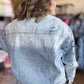 Be Mine, Galentine Plus-Size Jewel Embellished Denim Jacket