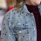 Be Mine, Galentine Plus-Size Jewel Embellished Denim Jacket